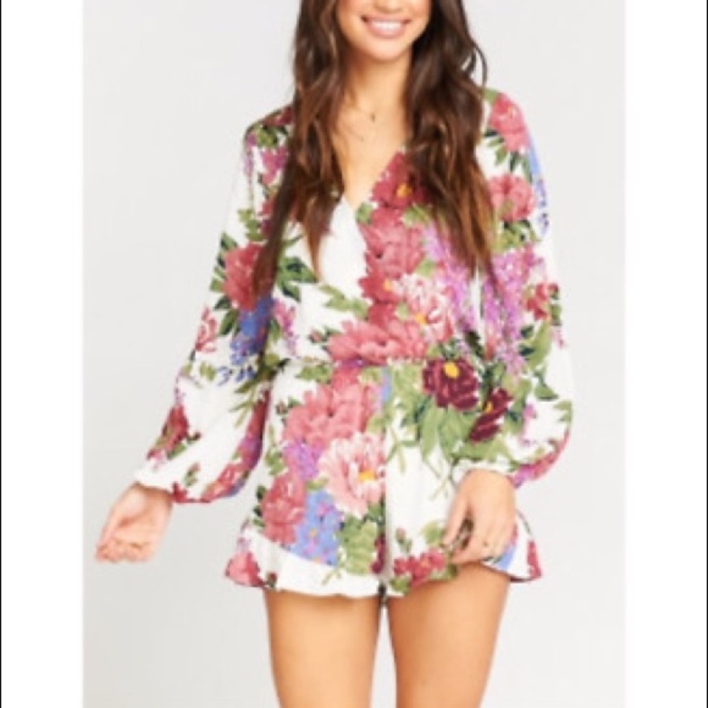 Show Me Your MuMu Rocky Romper in Duchess Darling